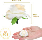 50pcs Mini Cream White Roses Artificial Flowers  1 6  Small Silk Fake Roses   Ro
