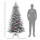 6ft Unlit White Artificial Christmas Tree  1000 Branch Tips Auto Open Steel Base