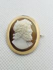 Rare Vintage Antique Shell Cameos  zeus    14k  Heavy  Highly Detailed  Handcarved