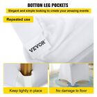 Vevor 4 Pcs Chair Covers White Stretch Spandex Wedding Party Event Banquet Eve
