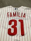 Jeurys Familia Game Used Worn 2022 Phillies Pinstripe Jersey - Mlb Coa