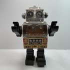 Vintage 1960s Piston Robot Battery-operated Light-up Toy Sjm - Not Working