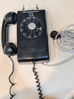 Vintage Bell System Western Electric 554 Black Rotary Wall Telephone Untested