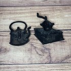 Pair Of Black Cast Iron Kitchen Decor Wall Hanging Coffee Grinders