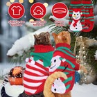 Dog Pet Christmas Clothes Cat Sweater Coat Winter Puppy Sweaters Snowman Vest