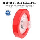200pcs Ptfe Membrane Syringe Filter Luer Lock 25 Mm 0 22 Um Pp Pr-filter For Lab