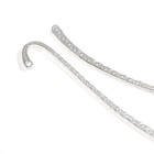 10 Tibetan-style Silver Swirl Metal Bookmarks  Small 3 3 8  Hook Shaped Blanks