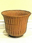 Beautiful Antique Huge 9 5 h Hand Med Strow Basket Asian Chinese Or Japanese