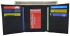 New Mens Trifold Genuine Leather Black Wallet Credit Card Case Window Id Holder