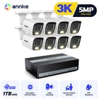 Annke 8ch 5in1 Dvr 5mp Audio Security Camera System Outdoor Full Color 1tb Ssd