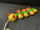 Vintage Rare Vhtf Heros Wooden Caterpillar  Pull Toy Baby Einstein