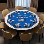 48 In  Poker Table Top-8 Player Foldable Texas Holdem Poker Table Topper Blue
