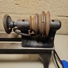Rare Antique Small Cast Iron Sypher Mfg  Co   Bench Lathe   H 9 X L 18 X W 5