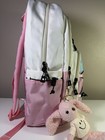  Backpack   White blue pink Polyester Zip Pockets