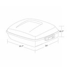 Chopped Trunk Backrest Pad Rack Fit For Harley Touring Glide 09-13