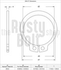 25mm  M25  External Circlip  Carbon Steel  Retaining Snap Ring  Outer  Clip