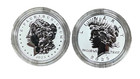 2025 S Morgan   Peace Reverse Proof Silver Dollar Two Coin Set With Box   Coa