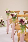 Wedding Aisle Decorations Mauve Pew Flowers Set Of 10