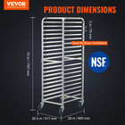 Bun Pan Rack  20-tier Commercial Bakery Racks With Brake Wheels  Aluminum Rackin