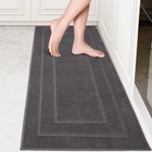 Grey Kitchen Runner Rug 24 x59  - Machine Washable  Non-slip  Waterproof  Super