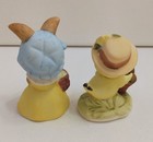 Vintage Flambro Easter Ceramic Figurines Chick W hat And Bunny Rabbit W baskets
