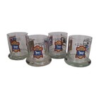 Vintage White Horse Cellar Scotch Whiskey Rocks Glasses English Pub Sign Set 4