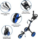 Kvv 3 Wheel Golf Push Cart Ultra Lightweight Smallest Folding Size Used