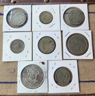 Foreign Silver Coin Lot Various Countries 8 Coins 