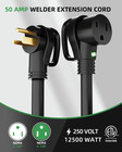 6 Awg 250v Soow Welder Extension Cord  50ft Outdoor Nema 6-50 Welder Cord With L
