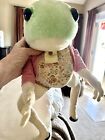 Vintage 70   s Eden Beatrix Potter Mr  Jeremy Fisher 12    legs Plush Stuffed Animal