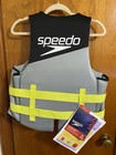 Speedo Adults Swimming Life Jacket Vest Pfd Uscg 14 yr M l Black lime