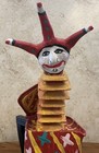 Vintage Folk Art Jack In The Box Style Jester Sculpture Jeffers Mixed Media