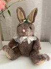 Vintage Genich Ny Bunny Rabbit Plush Stuffed Brown Animal Toy Easter Toy