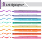 - Gel Highlighters  8 Pack Assorted Colors  Cute Bible Highlighters No Bleed