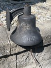 Antique Usn - Us Navy Military Cast Iron Bell - Wwii Original - Heavy Large 18lb