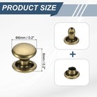 160sets 6 X 6mm Carbon Steel Double Cap Rivet Leather Rivets Coppery 