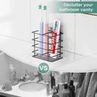 Adhesive Toothbrush Holder Wall Mounted Suction Cup Toothpaste Organizer For Sho