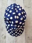 Vtg Kromer Klean Kloth Polka Dot Railroad Welders Cap Youth 6 5 8  Broken Bill