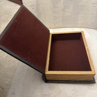 Brown Faux Leather Hollow Book Safe Secret Storage Box Hidden Compartment 7 25x5