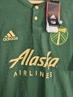 Adidas Portland Timbers Jersey Mens L Green Mls Barmby  23 Home Soccer Nwt