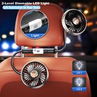 360   Flexible Car Fan For Backseat Usb Powered Dual Head Car Seat Fan With Light