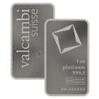 1 Oz Platinum Bar - Valcambi Suisse  9995 Platinum Bullion Bar  in Assay   a693