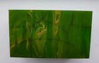 Vintage Rare Green Gold Swirl  Marbled Bakelite Catalin Block Chunk
