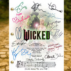 Wicked Movie Script Autograph Signed Reprints Plus 8x10 Photo Signed Reprint