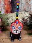 Pug Or Frenchie Day Of The Dead Voladore Skeleton Handmade Clay Mexican Folk Art