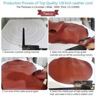 Genuine Leather Cord Flat 3mm Dark Brown Braiding String Jewelry Making Shoe Lac