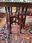 Vintage Mid Century Moroccan Large 30    Round Pie Crust Brass Tray Table 19  Tall