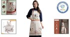 Stylish 100  Cotton Kitchen Apron With Pockets - Perfect For Cooking   Gardening