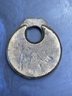 Antique Locking Hardware Vintage Embossed Brass Champion 6 Lever Lock Padlock