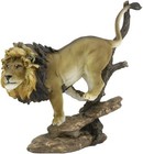 Ebros Lion King Of The Jungle Running Down A Sloping Rock Statue 11 25  Long